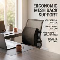 Coussin de soutien lombaire orthopédique pour chaise de bureau, correction ergonomique de la posture, soulagement de la douleur, coussin de soutien dorsal en mousse à mémoire de forme