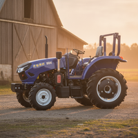 Tracteur agricole 4x4 de 70 CV à 80 CV avec rotoculteur, semoir et charrue, homologué CE