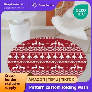 Alfombra de Estilo Étnico Persa Turco Retro para Sala de Estar u Oficina, Alfombra de Poliéster para Uso Doméstico - Product Image 2