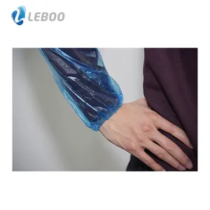 Wegwerp Waterdichte Pe Mouw Cover Hand Gemaakt Plastic Arm Mouwen Blauw Iso Ce Goedgekeurd