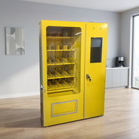 Distributeur automatique de boissons et de collations Junxin grande capacité, conforme ADA, 200-300 articles, paiement par pièces, QR code, carte, 4G/5G/Wi-Fi pour bureau