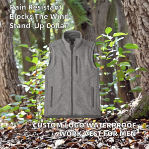 Veste de travail pratique d'extérieur avec logo personnalisé, veste de sport imperméable coupe-vent à col mandarin avec fermeture éclair, veste de cyclisme pour homme, automne - Product Image 2