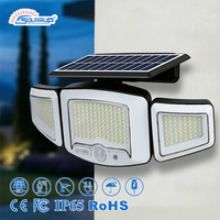 Lampe murale solaire Solarup à 3 têtes avec détecteur de mouvement, étanche IP65, portable, pour clôture extérieure, terrasse, sécurité LED