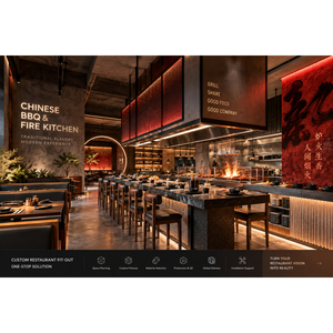บริการตกแต่งร้านบาร์บีคิวแบบครบวงจร พร้อมชุดอุปกรณ์ครบครัน สำหรับสถานที่รับประทานอาหารปิ้งย่างสไตล์โมเดิร์น ที่สามารถออกแบบได้ตามความต้องการ - Product Image 6
