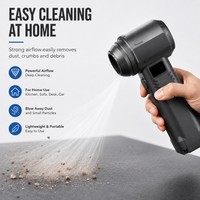 Souffleur d'air électrique sans fil turbofan 10000 mAh, compresseur portatif pour le nettoyage de voiture avec fonction aspirateur