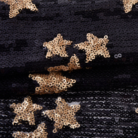 Tissu en maille tricotée sur mesure OEM/ODM, 230 g/m², tulle respirant, broderie de paillettes pour vêtements