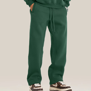 Pantalones Deportivos Casuales de Alta Calidad con Estampado Personalizado, Pantalones Deportivos Verdes Lisos de Pierna Recta, Ropa Deportiva Urbana para Hombre - Product Image 1