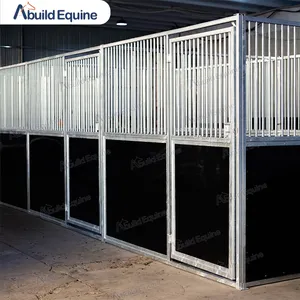 Galvanizados painéis dianteiros para barraca de cavalos em pvc, estábulo portátil para cavalos ao ar livre
