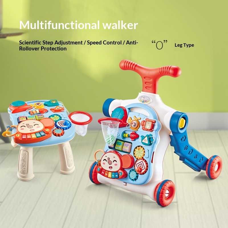 Plastic Baby Walker Push Toy Adjustable