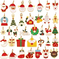 Op maat gemaakte trendy groothandel 14K 18K PVD vergulde roestvrijstalen kerstcharms voor het maken van kettingen, armbanden en sieraden