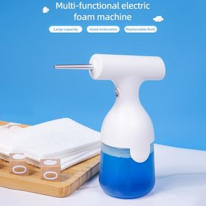 Distributeur de savon mousse électrique intelligent rechargeable 350 ml/11,8 oz, buse réglable, fixation murale, bouteille de savon moussant rechargeable - Product Image 3