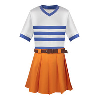 Costume de cosplay Nami One Piece pour femme, style anime manga, tenue de performance d'Halloween, en polyester, collection automne 2023, chemisiers et blouses