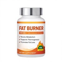 Capsules Brûle-Graisses Marque Blanche 650mg Supplément Thermogénique pour la Perte de Poids Extrait de Thé Vert CLA Stimulateur de Métabolisme OEM ODM 60