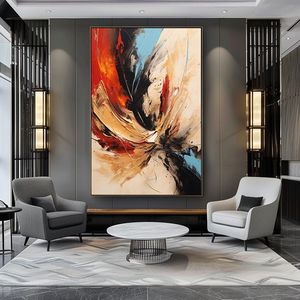 Handgeschilderd olieverfschilderij <span class=keywords><strong>abstract</strong></span> wandkunst decoratief 3D ingelijst kunstwerk wanddecoratie - Product Image 4