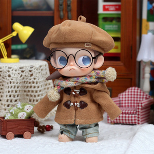 Zsiga 8 Point <b>Doll</b> Winter Hooded Horn Coat With Scarf And Beret For 20cm <b>Doll</b> Clothes Accessory Unisex Youth Wear - Product Image 2