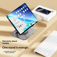 Support de tablette pliable tout métal rotatif à 360 degrés avec support de téléphone mains libres pour le gaming