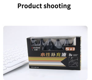 Ensembles d'encre de recharge de <span class=keywords><strong>marqueur</strong></span> de couleur métallique à base d'eau brute élevée - Product Image 4