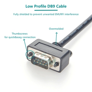 Cấu hình thấp D-Sub <span class=keywords><strong>DB9</strong></span> để mở duy nhất kết thúc RS232 nối tiếp Null Modem Com cổng cáp Góc thẳng 90 độ POS Máy quét điều khiển - Product Image 2