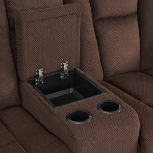 Canapé inclinable électrique avec chaleur et massage, ports USB, porte-gobelets, canapé inclinable double 3 places - Product Image 3