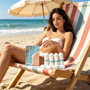 Produit Tendance 2026 : Tampons Hygiéniques Jetables Bio <span class=keywords><strong>Sans</strong></span> <span class=keywords><strong>Applicateur</strong></span>, Toucher Soie - Product Image 3