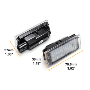 Feux de plaque d'immatriculation à LED pour Renault Clio Espace Kangoo Koleos Kadjar Laguna Master Megane <span class=keywords><strong>Trafic</strong></span> Tag Car Light Accessories - Product Image 6
