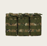 Porte-chargeurs tactique MOLLE 6 emplacements, double/triple, à ouverture supérieure, double couche