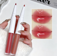 Maquillage pour les lèvres double embout marque privée, gloss miroir infusé d'essences et crayon à lèvres pour usage quotidien