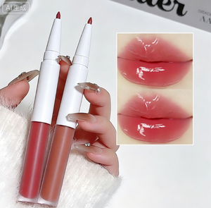 Brillo Labial de Doble Punta con Esencia y Delineador de Labios con Espejo para Uso Diario, Marca Privada - Product Image 3