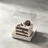 Boîte cadeau personnalisable jetable en PET/PP/PVC avec couvercle transparent en plastique pour l'affichage en boulangerie et l'emballage de détail