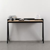 Mobilier commercial moderne simple bois mdf blanc gris noir bureau d'ordinateur de bureau à domicile