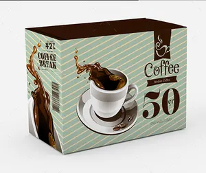 高品质OEM速溶瘦身可折叠咖啡包茶纸盒定制Logo印刷包装盒