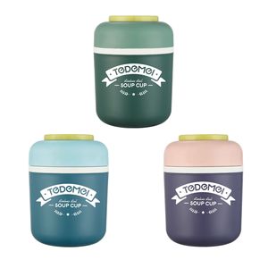 Tasse à soupe en acier inoxydable Tedemgi 304 à double paroi isolée, format voyage portable, ronde, couleur unie bleu rose vert - Product Image 5
