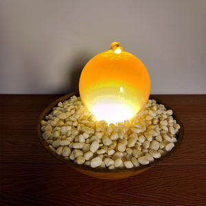 Décoration <span class=keywords><strong>de</strong></span> <span class=keywords><strong>jardin</strong></span> Fontaine d'eau extérieure Globe Boule creuse Fontaine sphère acrylique pour patio, parc, cour avant Décoration - Product Image 6