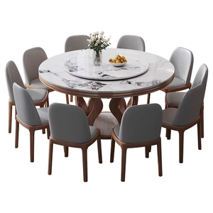 <span class=keywords><strong>Mesa</strong></span> de Comedor y <span class=keywords><strong>Sillas</strong></span> de Madera Maciza, <span class=keywords><strong>Mesa</strong></span> Redonda Pequeña para el Hogar <span class=keywords><strong>con</strong></span> Plato Giratorio, Apta para Hoteles - Product Image 1
