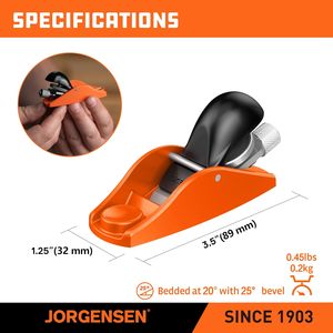 JORGENSEN Mini <b>Wood</b> Planer Hand for Woodworking, <b>Block</b> Plane, Small Plane Trimming, Planing, Craft - Product Image 6