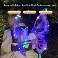 Cadeau d'anniversaire, accessoire de dos pour la Journée des enfants, jouet ange électrique, ailes de papillon lumineuses pour petites filles à porter sur le dos