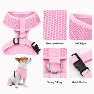 <span class=keywords><strong>Pettorina</strong></span> per Cani in Rete Traspirante Comoda e Regolabile per Passeggiate Quotidiane e Uso <span class=keywords><strong>Casual</strong></span> all'Aperto - Product Image 4