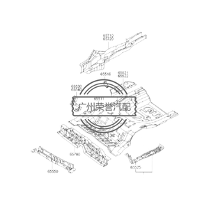 65541-3D100 65541-3D100 per gruppo pannello hyundai-lato pavimento posteriore, RH - Product Image 1