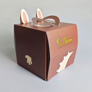 Sunshine Wholesale <b>White</b> Tall <b>Box</b> Pastry Food <b>Box</b> with Handle Customization for Wedding Labobo Cake <b>Box</b> - Product Image 3