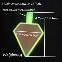 Fluoreszierend Gelber Diamantförmiger Gravierter Logo Leiser Silikon QR-Code Haustier-ID-Anhänger Hundemarke für Ihr Haustier Anti-Verlust Katzen- und Hundemarke