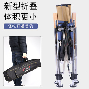 เก้าอี้ตกปลาพับได้พกพา Tianyu ทำจากสแตนเลส ปรับเอนได้ สำหรับตกปลาคาร์พ - Product Image 4