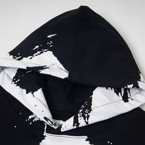 Nouvelle veste pull à capuche MM6 tendance, ample, élégante, décontractée, imprimée encre éclaboussée et graffiti - Product Image 6