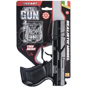 Pistolet POLICE BLACK 8-SHOOT - Arme en métal - Essayez-moi - Product Image 1