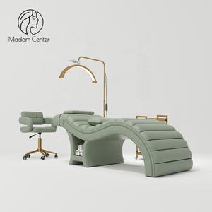 Madamcenter Ergonómico Curvo Ceja Extensión de Pestañas Cuero Sofá Tumbona Cama Para Lash Camilla Pestaas Camilla - Product Image 1