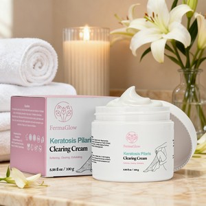 Creme de Tratamento Corporal para Reparação de Pele Áspera e Irregular, com Efeito Esfoliante e Suavizante para Queratose Pilaris (Pele de Galinha) e Pernas de Morango - Product Image 1
