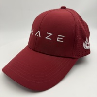 Gorras de Béisbol Personalizadas Rojas y Negras al por Mayor, Unisex, Casuales, con Logotipo Bordado, de 5 y 6 Paneles, de Tela de Rizo, Transpirables y de Secado Rápido