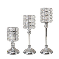CDOR Bougeoirs en or de luxe en cristal pour décoration de table de mariage, centre de table pour dîner, douche nuptiale et fête