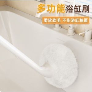 Brosse de bain sphérique en forme de nuage, brosse de nettoyage de toilettes blanche à long manche pour baignoire et salle de bain, sans dommages pour la glaçure - Product Image 5