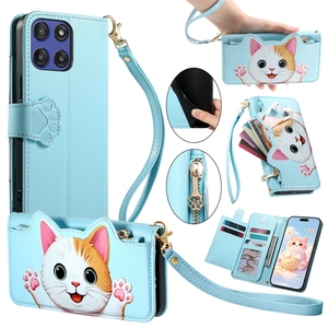Funda inteligente tipo cartera con cremallera para <span class=keywords><strong>tarjetas</strong></span> <span class=keywords><strong>de</strong></span> crédito para Moto G <span class=keywords><strong>Play</strong></span>/G Power 5G/G Stylus 5G 2026/Edge 60 Fusion - Product Image 3