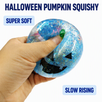 Jouets Squishy Needohs Pailletés Halloween Super Doux à Remontée Lente Anti-Stress Fidget 12 Pièces Boîte de Présentation Jouets Squishy Dumplings